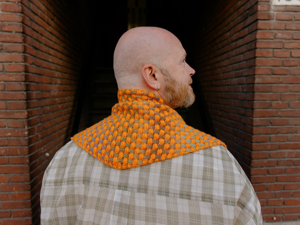Woven Checks Skinny Scarf