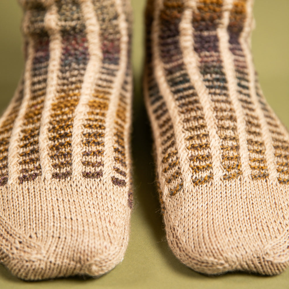 Cabled Column Socks