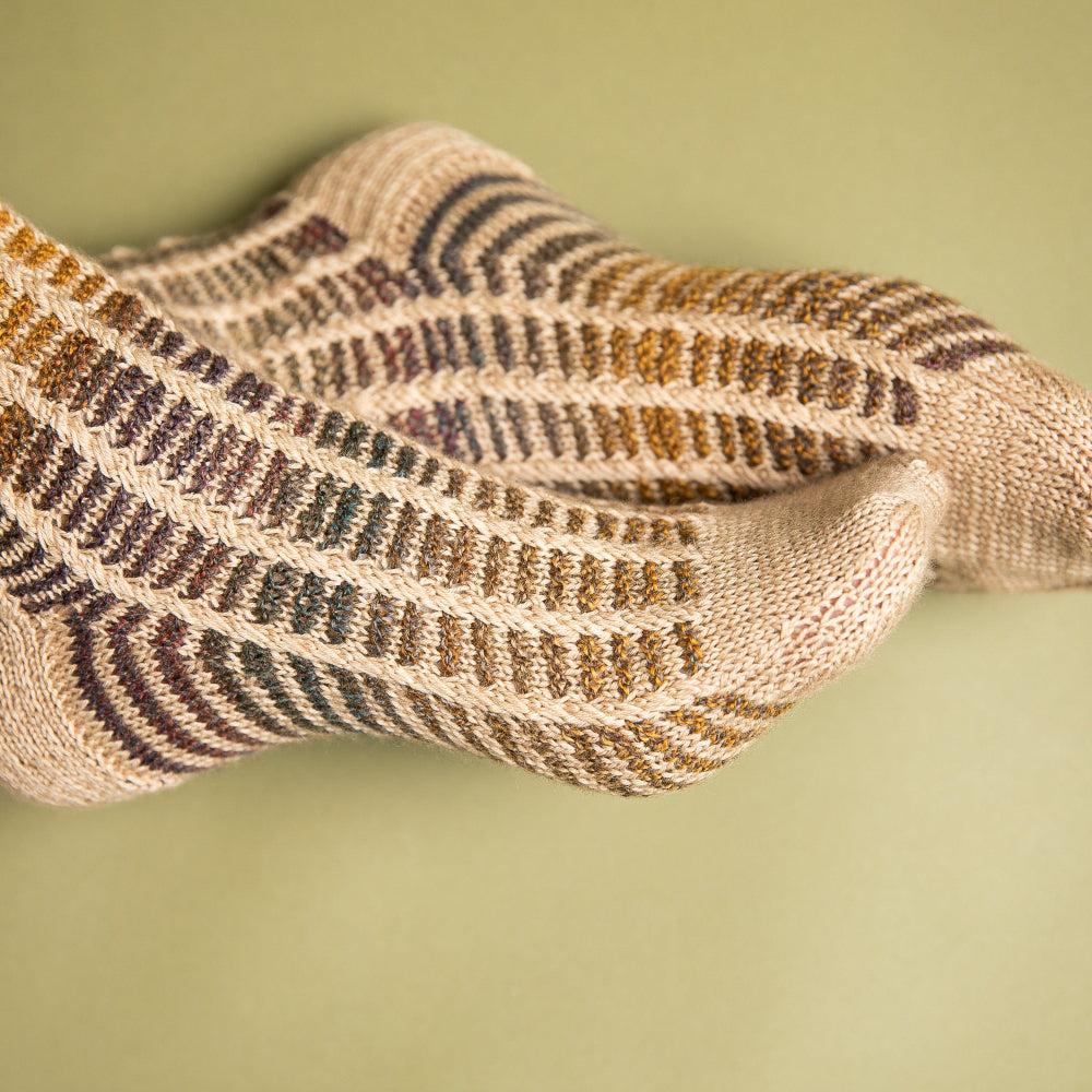 Cabled Column Socks