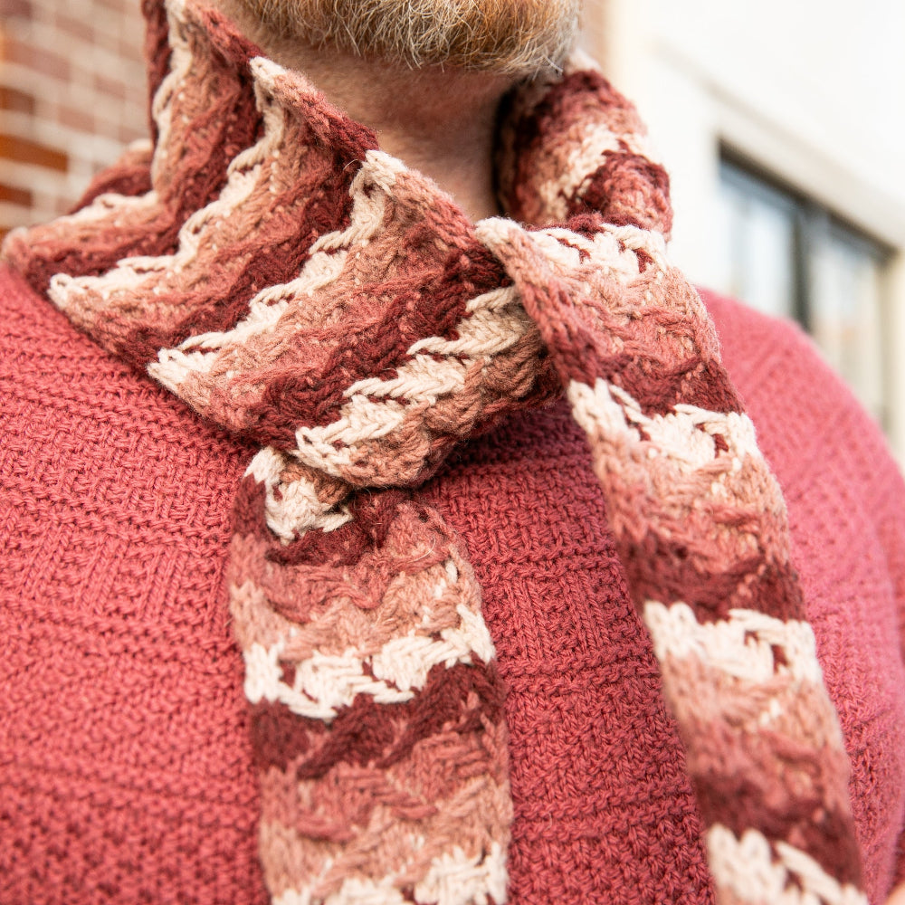 Embossed Jacquard Skinny Scarf