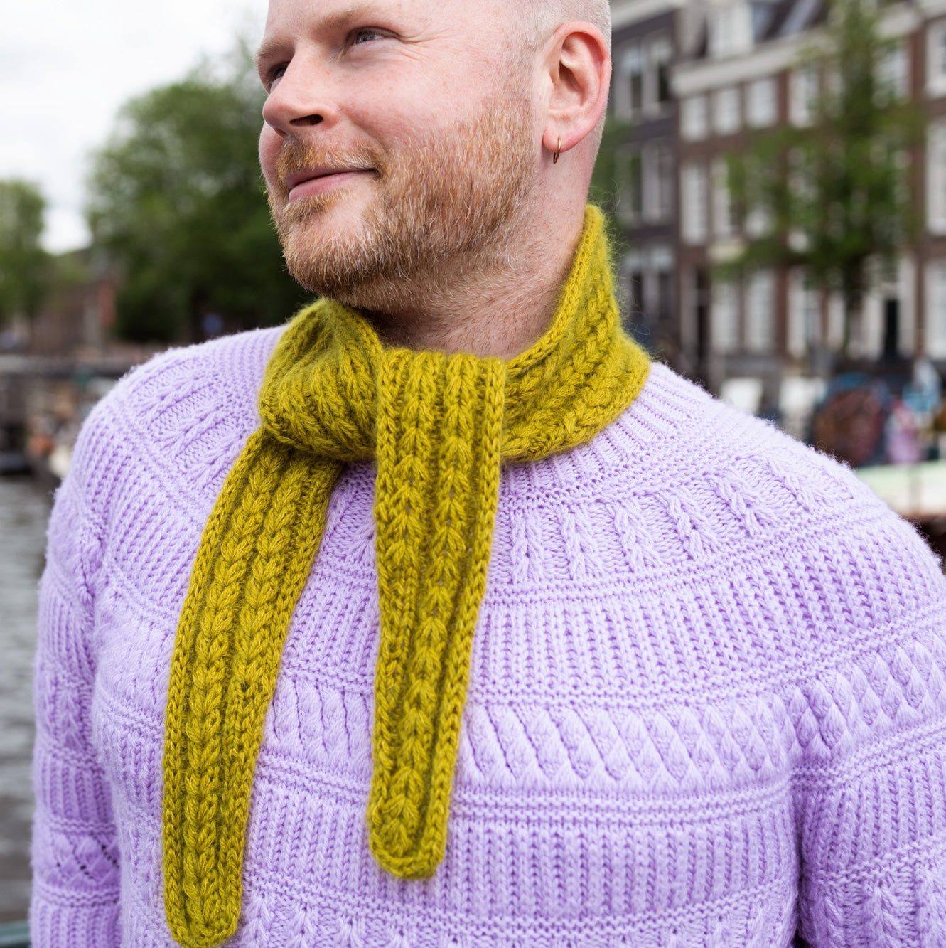 Fir Rib Skinny Scarf