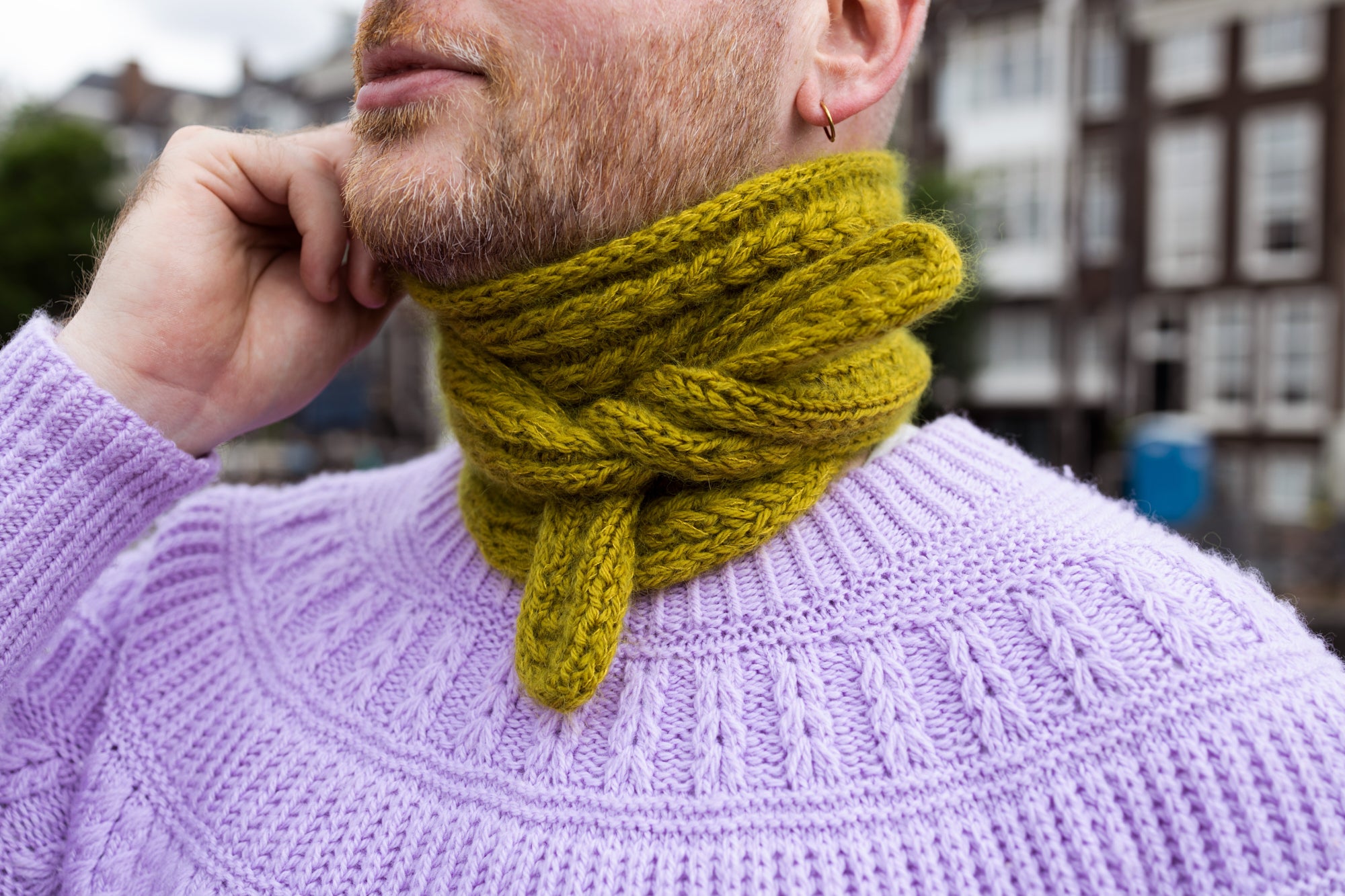 Fir Rib Skinny Scarf