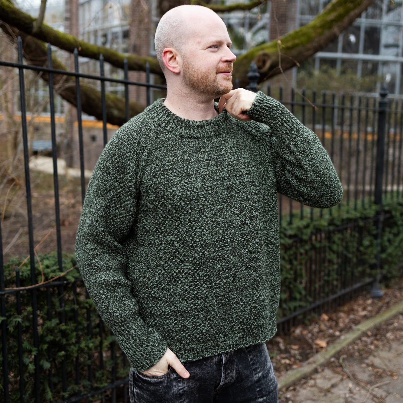 Mossy Marled Raglan