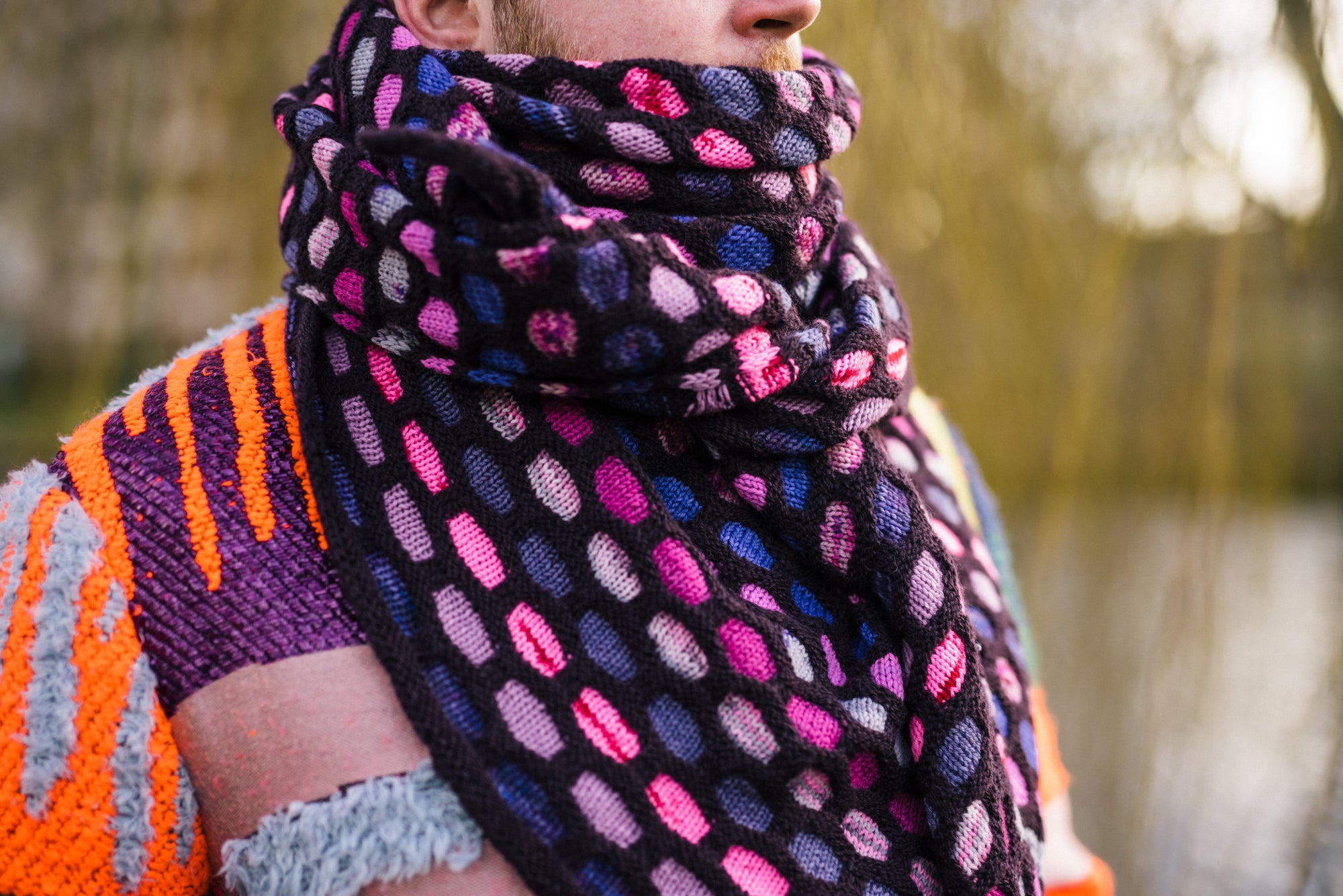 Painting Honeycombs Shawl - Small Honeycombs