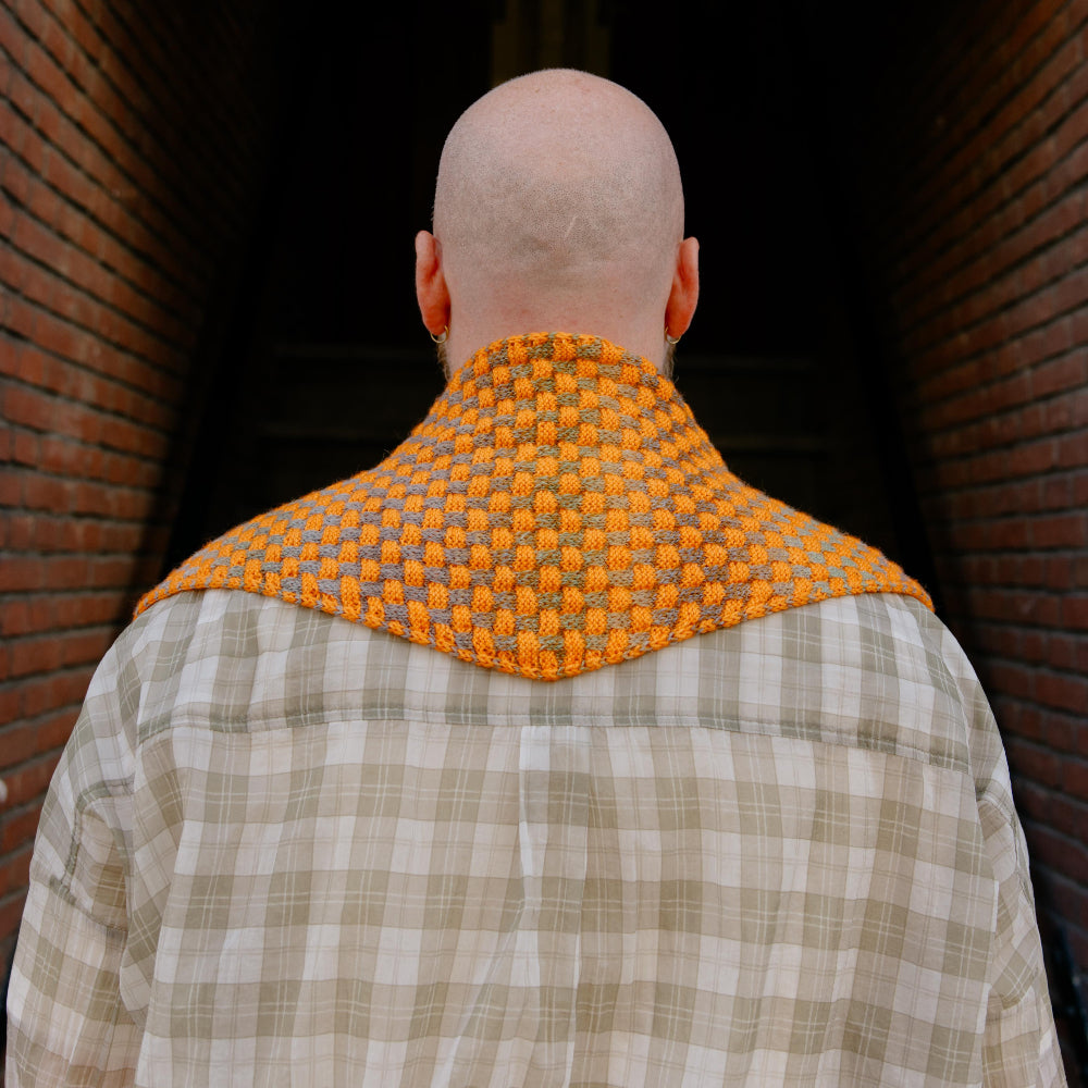 Woven Checks Skinny Scarf